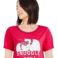 Chemise de nuit à manches roulées George pour femmes