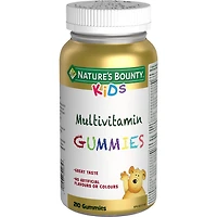 Nature's Bounty Kids Multivitamin Gummies, Source Of Vitamins And Minerals, Supports Immune Function, No Artificial Colours, No Artificial Flavours, Taste Great, Cherry, Grape And Orange Flavours