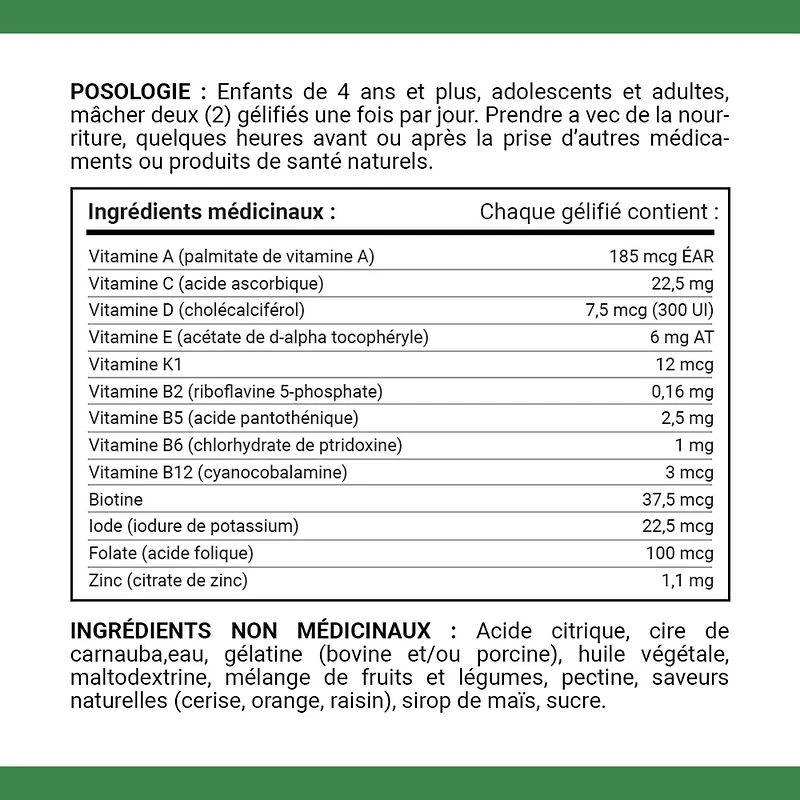 Nature's Bounty Kids Multivitamin Gummies, Source Of Vitamins And Minerals, Supports Immune Function, No Artificial Colours, No Artificial Flavours, Taste Great, Cherry, Grape And Orange Flavours