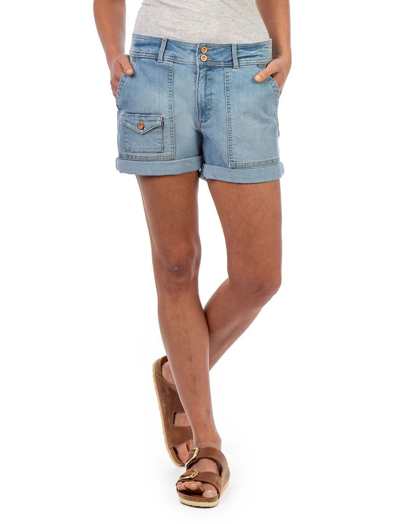 Jordache Short Utility Boyfriend pour femme