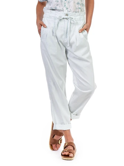 Jordache Pantalon 2 boutons paperbag pour femme