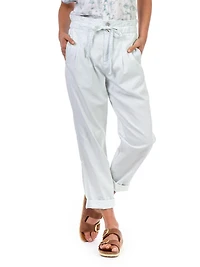 Jordache Pantalon 2 boutons paperbag pour femme