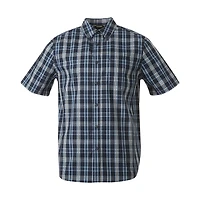 Chemise tissée boutonnée George pour hommes à manches courtes