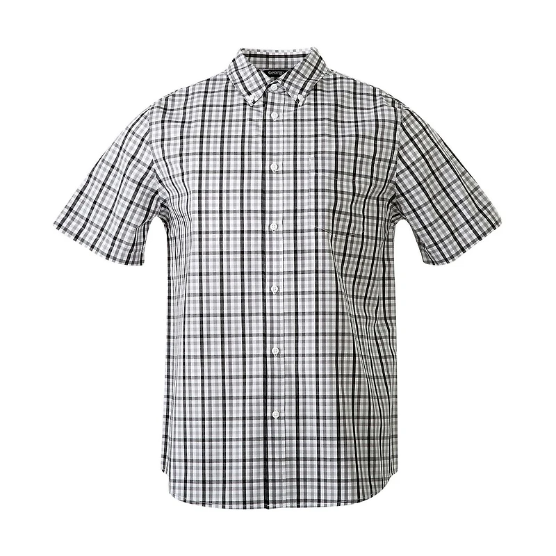 George Men's Short-Sleeve Button-Down Woven Shirt