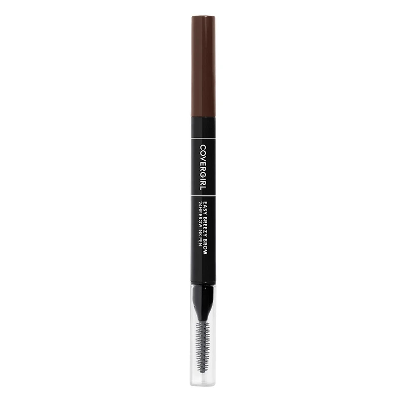 COVERGIRL Easy Breezy Brow 24HR Brow Ink Pen™, feutre à sourcil, pointe ultra-précise, brosse intégrée, résistante à l'eau, léger, 100% Sans Cruauté Feutre à sourcils qui dure 24 heures
