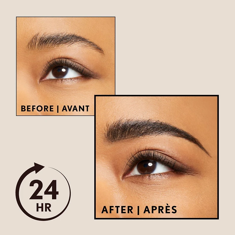 COVERGIRL Easy Breezy Brow 24HR Brow Ink Pen™, feutre à sourcil, pointe ultra-précise, brosse intégrée, résistante à l'eau, léger, 100% Sans Cruauté Feutre à sourcils qui dure 24 heures
