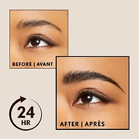 COVERGIRL Easy Breezy Brow 24HR Brow Ink Pen™, feutre à sourcil, pointe ultra-précise, brosse intégrée, résistante à l'eau, léger, 100% Sans Cruauté Feutre à sourcils qui dure 24 heures