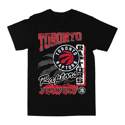 T-shirt noir vieilli vintage des Raptors de Toronto de la NBA
