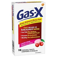 Gas-X Extra Strength Fast Gas Relief Chewables, 18 tablets Cherry