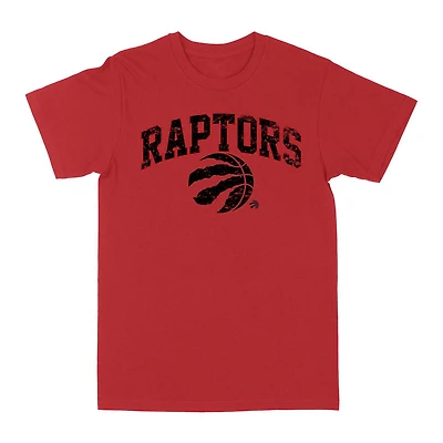 T-shirt vintage rouge vieilli des Raptors de Toronto de la NBA