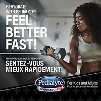Bâtonnets de poudre d’électrolytes Pedialyte® AdvancedCare® Plus, électrolytes pour la déshydratation, fraise glacée, 6 x 17 g 6x17g