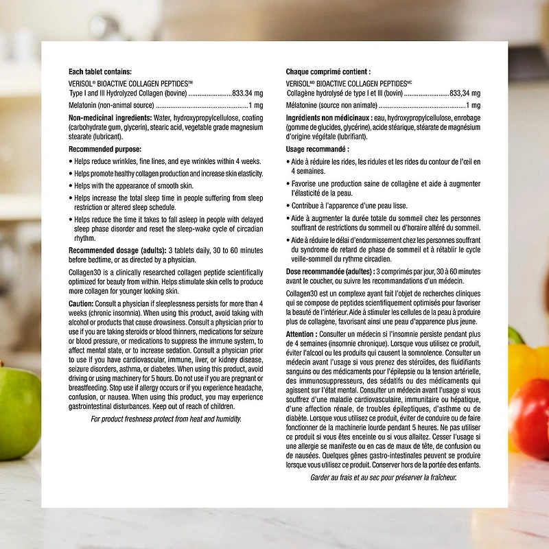 Collagen30® with Melatonin, COLLAGEN PEPTIDES™ with melatonin