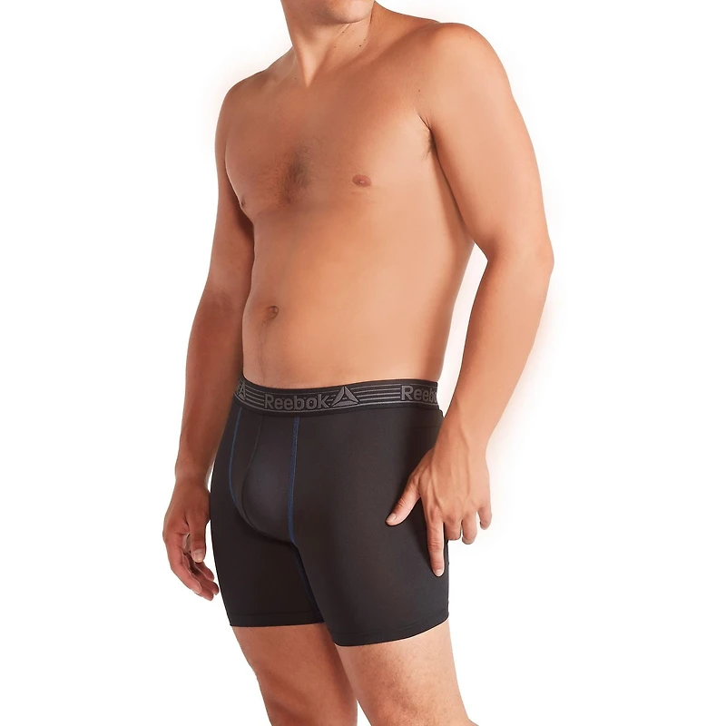 Reebok 3 Performance Boxer Briefs, Size S-XL