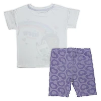 Gabby's Dollhouse Toddler Girls 2 pc set with short sleeve Top and biker short