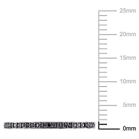 Bague d'anniversaire de style semi-éternité Asteria avec accents de diamants noirs en argent sterling