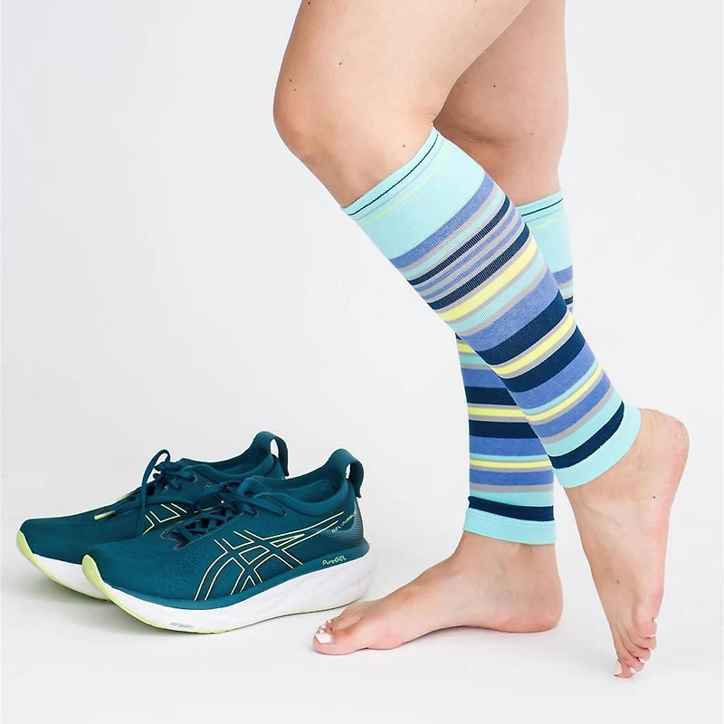 Dr. Johnny's Stripe Navy + Teal Cotton Compression Sleeve