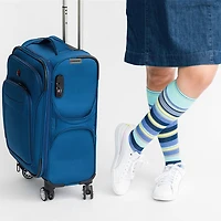 Dr. Johnny's Stripe Navy + Teal Cotton Compression Socks