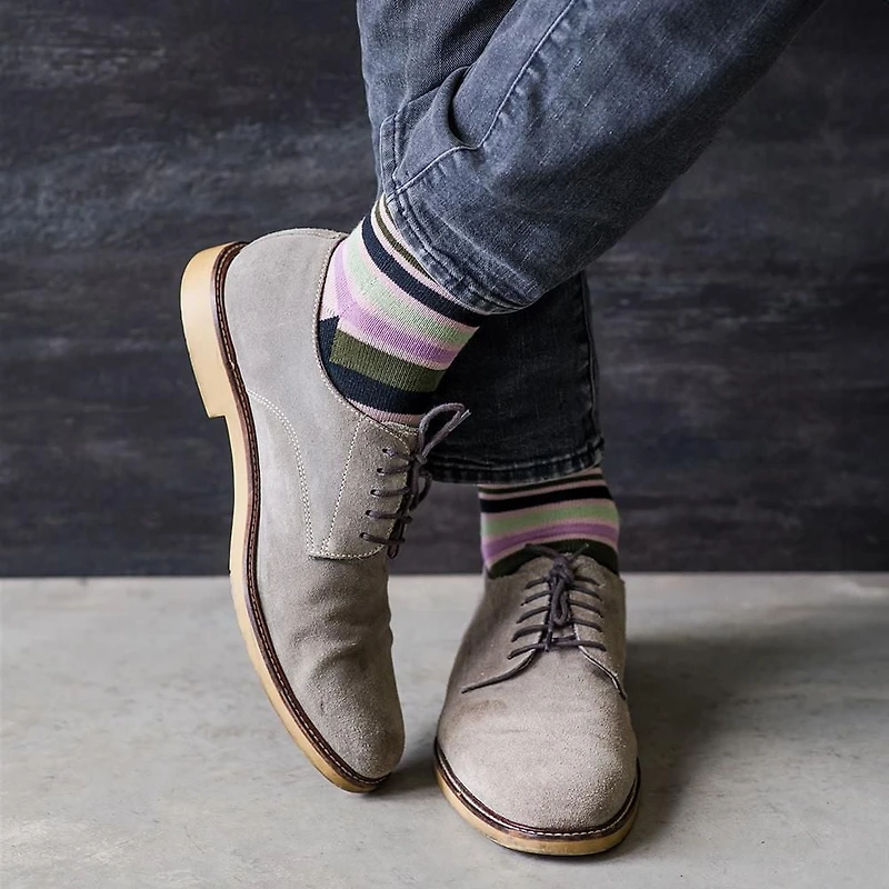 Dr. Johnny's Stripe Black + Pink Cotton Compression Socks