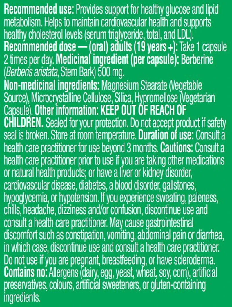 BERBERINE 500MG 60CAP