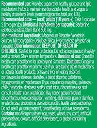 BERBERINE 500MG 60CAP