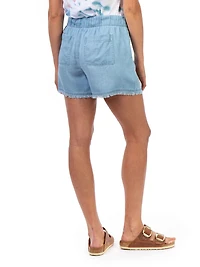 Jordache pour femmes à enfiler à ourlet effiloché sur short doux
