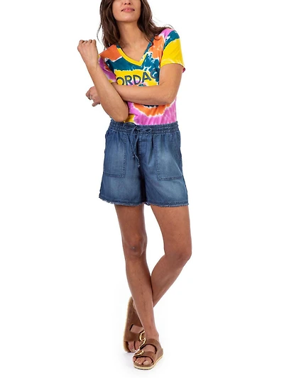 Jordache Women's Fray Hem Pull on Short