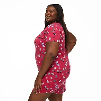 Chemise de nuit à manches courtes George Plus pour femmes