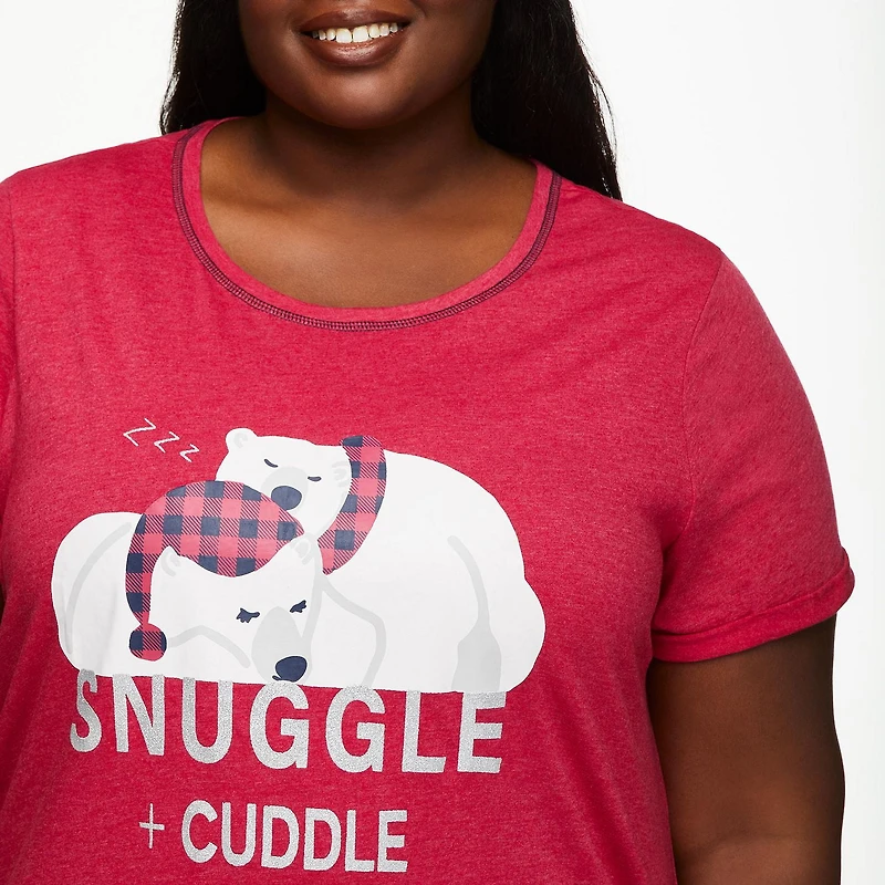 George Plus Women's Rolled Sleeve Nightshirt