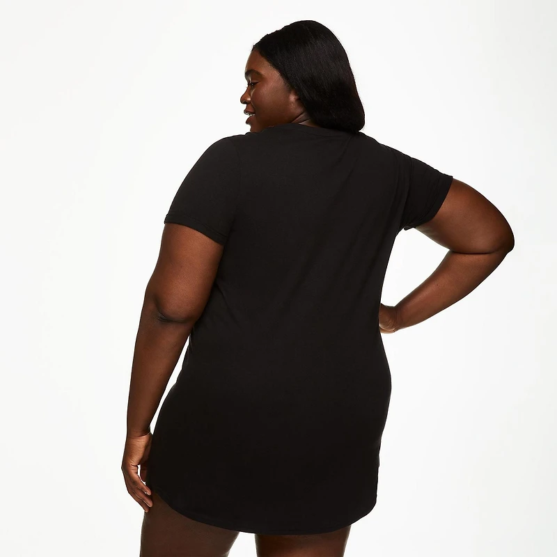 Chemise de nuit à manches roulées George Plus pour femmes