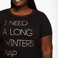 George Plus Women's Rolled Sleeve Nightshirt