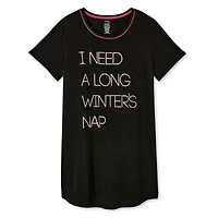 Chemise de nuit à manches roulées George Plus pour femmes