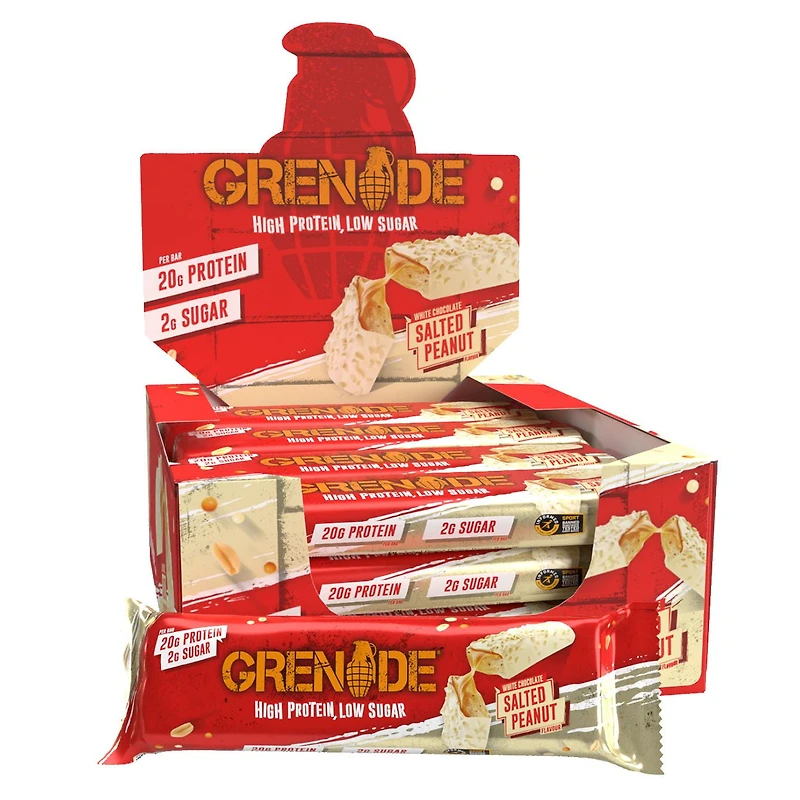Grenade Barre Protéinée Chocolat Blanc Arachide Salée Barre de 60g