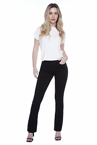 Jeaniologie ™ 5 Pocket Bootcut Jean - Black, Sizes 2-16