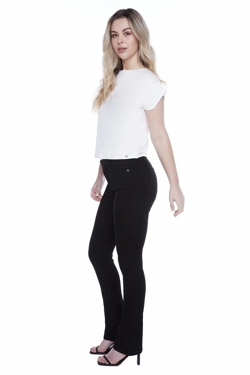 Jeaniologie ™ 5 Pocket Bootcut Jean - Black, Sizes 2-16