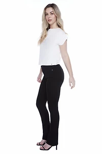 Jeaniologie ™ 5 Pocket Bootcut Jean - Black, Sizes 2-16