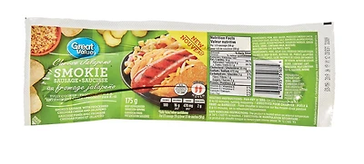 Great Value Cheese Jalapeno Smokie Sausage, 175 g