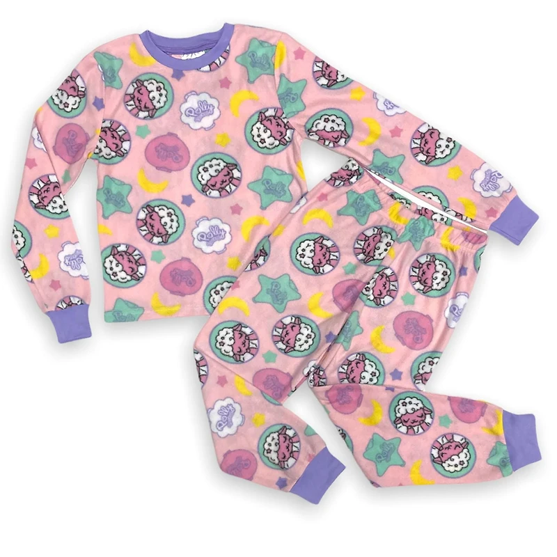 Polly Pocket Girl's 2 Piece Pyjama Set. Includes long sleeve top and pant