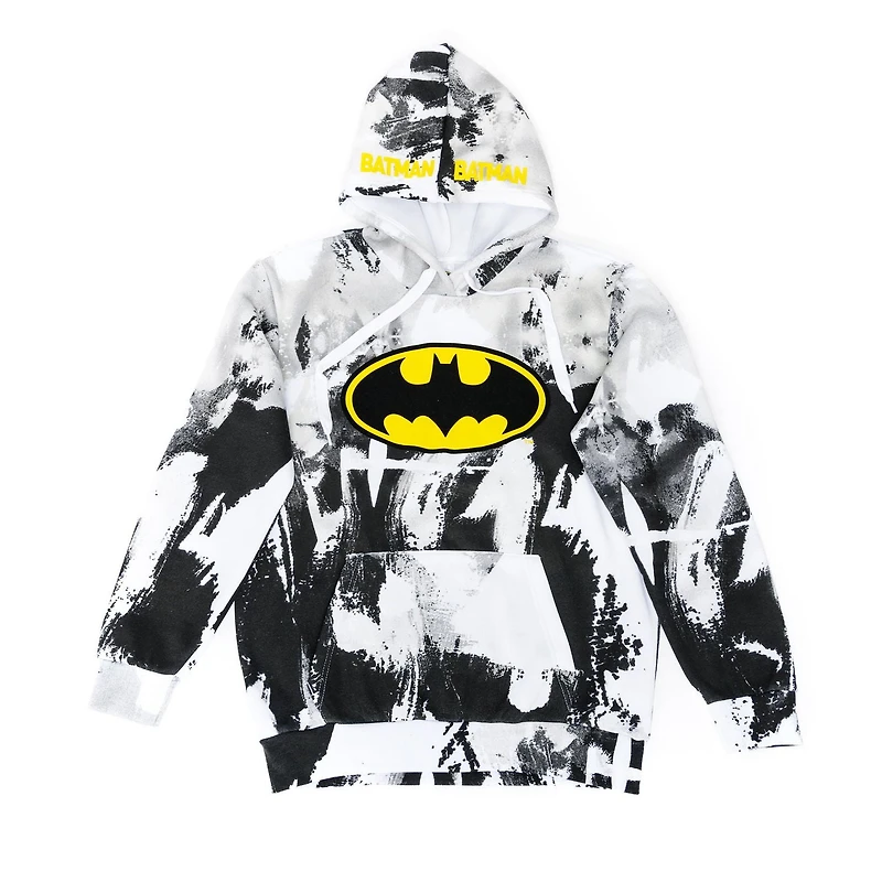 Sweat à capuche à manches longues avec logo Batman pour homme
