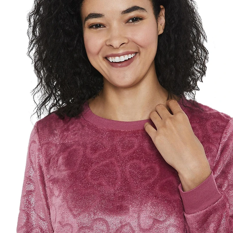 George Women's Foiled Plush Top and Pant 2-Piece Set