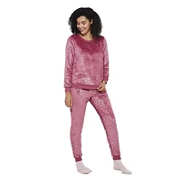 Ensemble 2 pièces avec pantalon et haut en peluche métallique George pour femmes