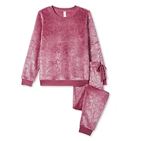 George Women's Foiled Plush Top and Pant 2-Piece Set