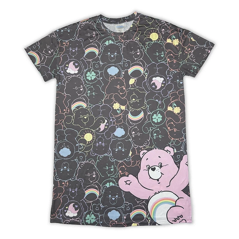 Care Bears Chemise de nuit pour femme à manche courte