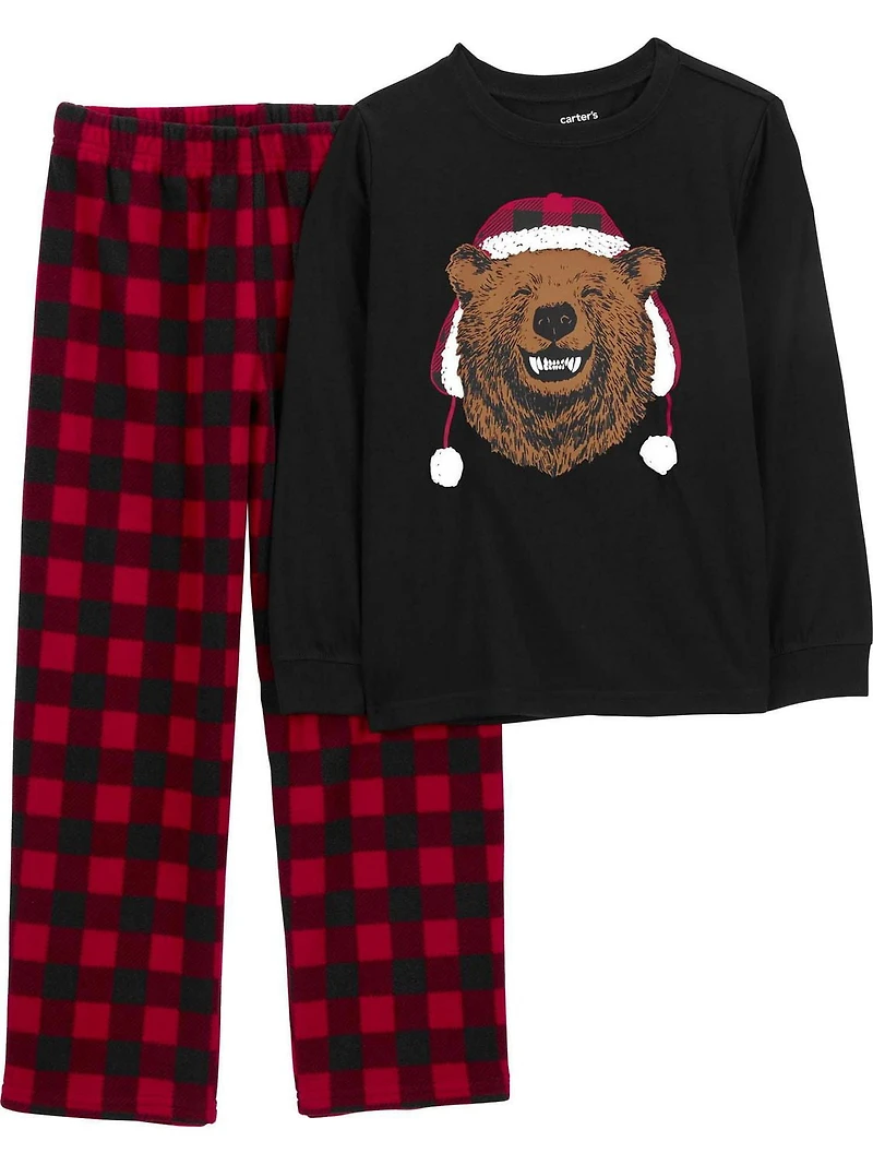 Carter's Child of Mine Kid Boys' 2-piece Pyjama - Brown Bear Plaid