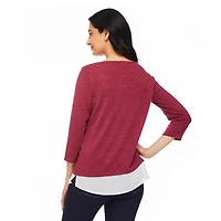 Haut trompe-l’œil à manches 3/4 Penmans pour femmes