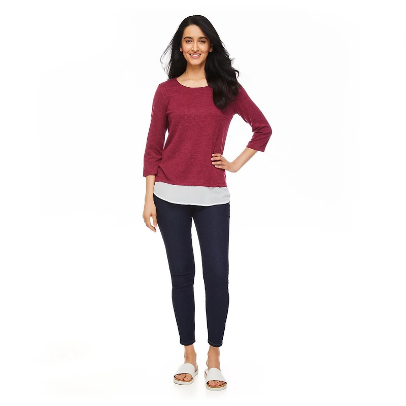 Haut trompe-l’œil à manches 3/4 Penmans pour femmes