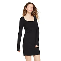 No Boundaries Women's Square Neckline Dress