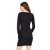 No Boundaries Women's Square Neckline Dress