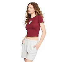 No Boundaries Women's Rib Baby Tee