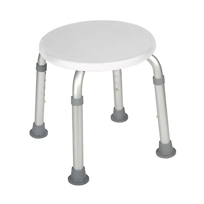 Drive Medical White Adjustable Height Bath Stool, Adjustable Height Bath Stool