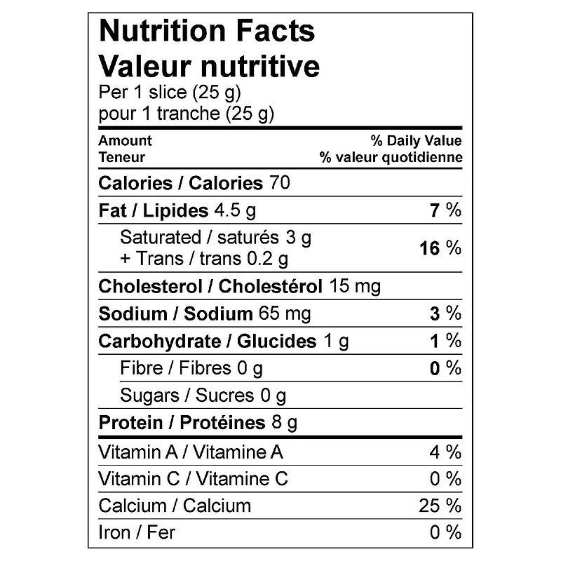 Kingsey fromage Cogruet MD tranché naturel
